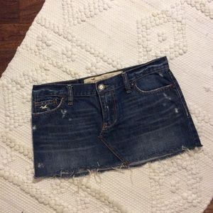 Hollister Distressed Denim Skirt